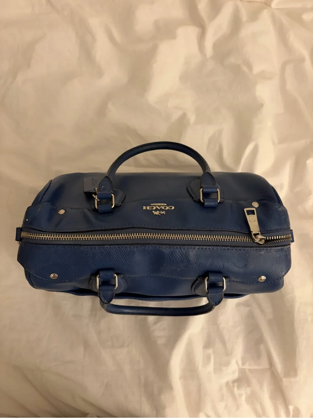 Coach Royal Blue Leather Satchel